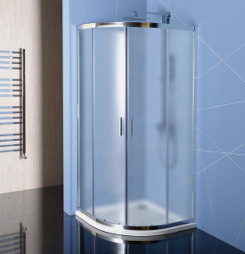 EASY štvrťkruhová sprchová zástena 900x900mm, sklo BRICK