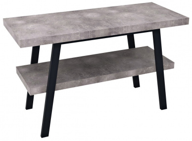 TWIGA umývadlový stolík 130x72x50 cm, čierna matná/Cement
