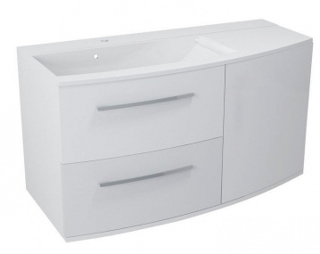 JULIE umývadlová skrinka 105x55x46,5cm, umývadlo ARAS, biela, ľavá