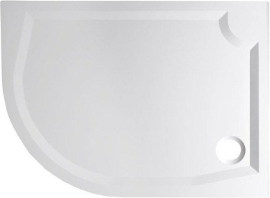 RIVA sprchová vanička z liateho mramoru, štvrťkruh 120x90 cm, pravý