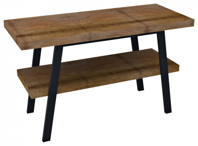 TWIGA umývadlový stolík 130x72x50 cm, čierna matná/Old wood