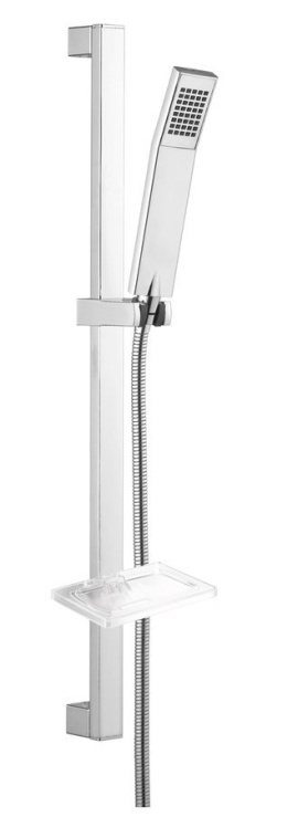 KATY sprchová súprava s mydleničkou, posuvný držiak 680 mm, sprchová hadica 1500 mm, chróm