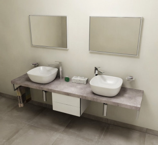 AVICE doska pod umývadlo 250x50cm, hrúbka 5cm, Cement