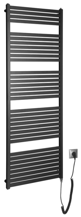 TONDI-E elektrické vykurovacie teleso, rovné, 600x1690 mm, 800 W, čierna mat