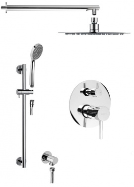 RHAPSODY podomietkový sprchový set s pákovou batériou, 2 výstupy, posuvný držiak sprchy, chróm