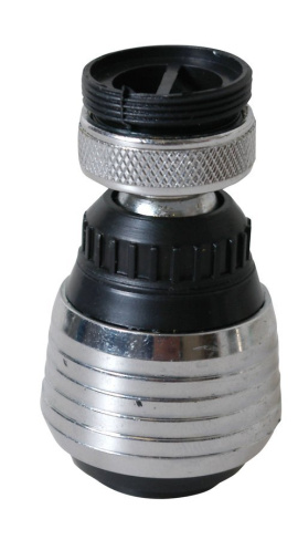 Perlátor s kĺbom a prepínačom, redukcia (M22x1 a M24x1) chróm a plast