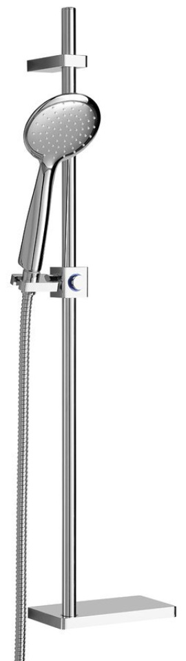 BRIT sprchová súprava s poličkou, posuvný držiak, 805mm, chróm