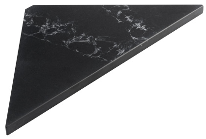 ABELINE rohová polica Rockstone 250x250mm, black attica