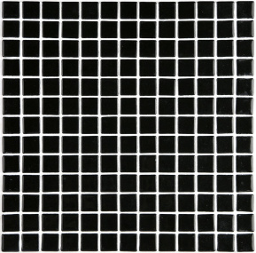 LISA plato sklenenej mozaiky 2,5x2,5cm, black