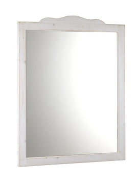 RETRO zrkadlo zrkadlo v drevenom ráme 890x1150mm, starobiela