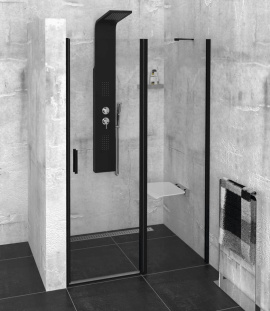 ZOOM LINE BLACK sprchové dvere 1300mm, číre sklo