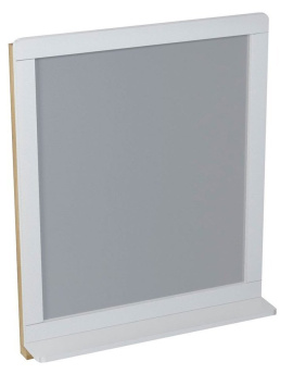 PRIM zrkadlo s policou, 70x84x14cm, Cedar/biela