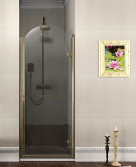 ANTIQUE sprchové dvere 800mm, číre sklo, pravé, bronz, svetlý odtieň