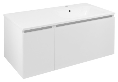 LOREA skrinka s umývadlom 101x46x51,5cm (30+70 cm), pravá, biela matná