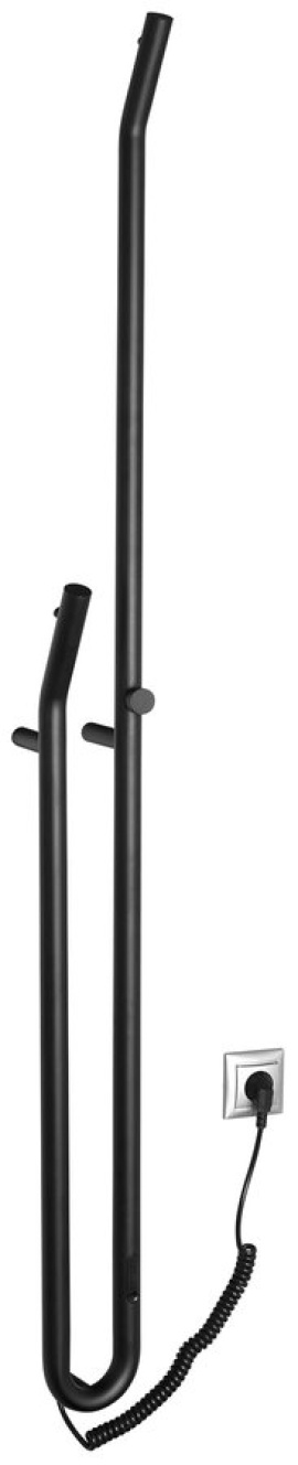 DUOPASSO elektrický sušiak uterákov s časovačom, 122x1700mm, 45 W, čierna mat