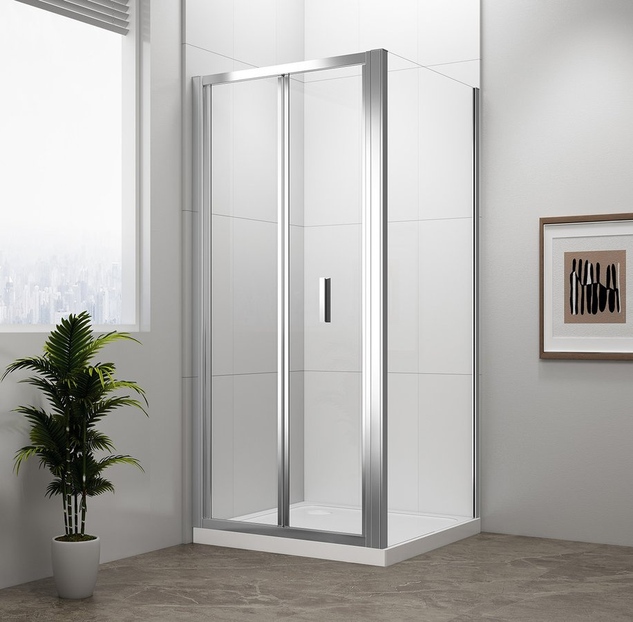 EASY obdĺžniková sprchová zástena 1000x700mm, skladacie dvere, L/P varianta, číre sklo