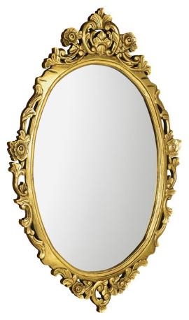 DESNA zrkadlo v ráme, 80x100cm, zlatá Antique