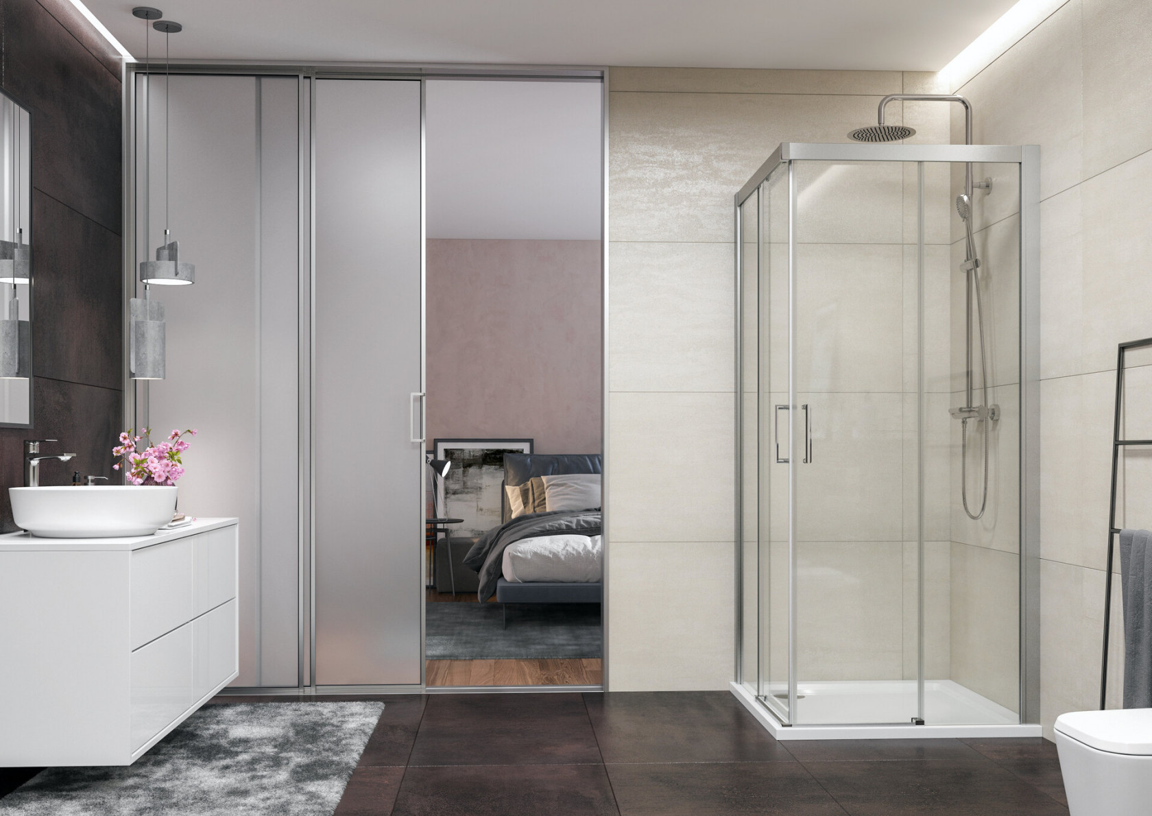 Dynamic A4 90, sprchový kút rohový štvorcový