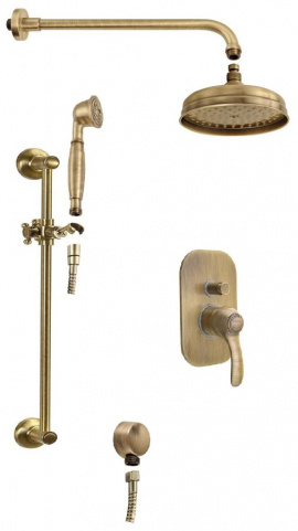 KIRKÉ podomietkový sprchový set s pákovou batériou, 2 výstupy, bronz