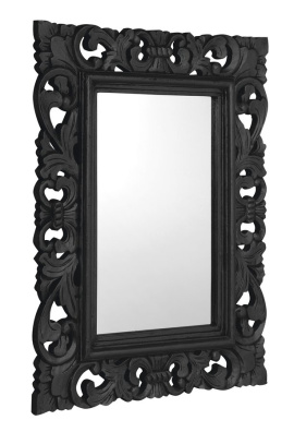 SAMBLUNG zrkadlo v ráme, 60x80cm, čierna