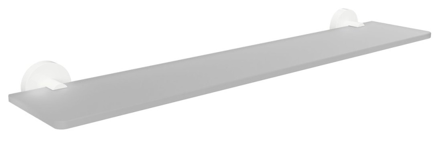 X-ROUND WHITE sklenená polička 600mm, biela