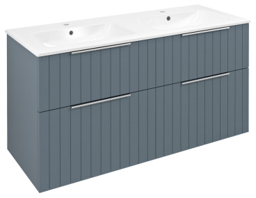 CIRASA umývadlová skrinka s dvojitým umývadlom 121x66x46cm, siena strip