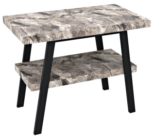TWIGA umývadlový stolík 80x72x50 cm, čierna matná/šedý kameň