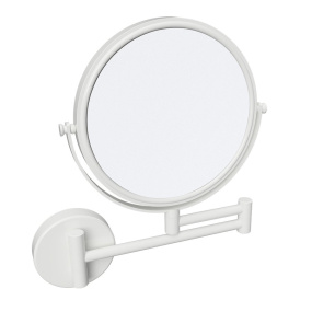 X-ROUND WHITE závesné kozmetické zrkadielko priemer 190mm, biela