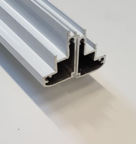G80 hliníkový profil pohyblivého skla horizontálny, 2 ks