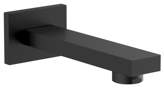 Nástenná výtoková hubica, 160 mm, čierna matná