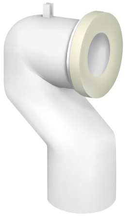 WC koleno 90°, priemer 110 mm, Offset, ABS/biela