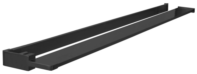 Polička na walk-in sprchovú zástenu, 142cm, čierna mat