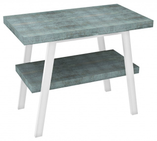 TWIGA umývadlový stolík 100x72x50 cm, biela matná/Aquamarine