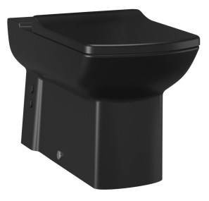LARA WC misa pre kombi, spodný/zadný odpad, 35x64cm, čierna mat