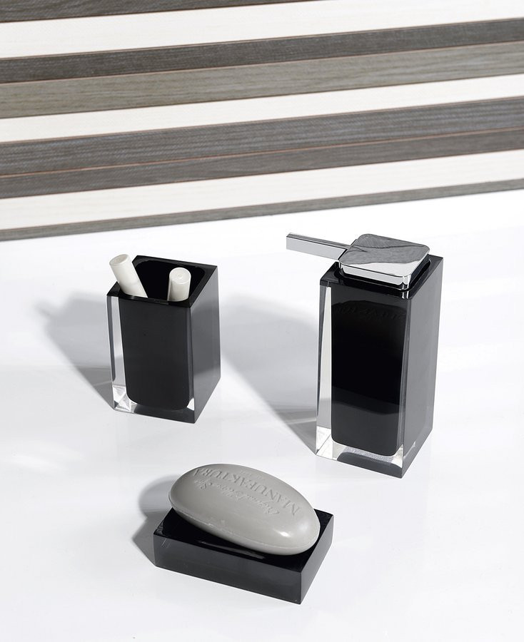 RAINBOW set kúpeľňových doplnkov, čierna