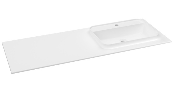 BRAHEA umývadlo 141x51,5cm (70+70cm), Rockstone, pravé, biela matná