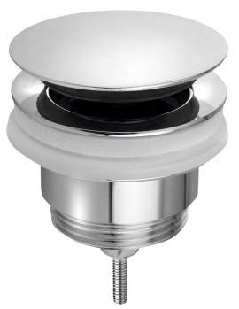 Umyvadlová výpust 5/4“, click-clack, veľká zátka, 10-45mm, chróm