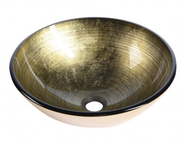 FIANNA sklenené umývadlo na dosku Ø 42 cm, bronz