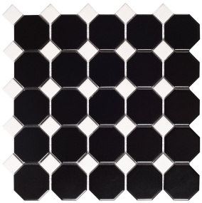 TECH mozaika Octogon Black Matt 29,5x29,5