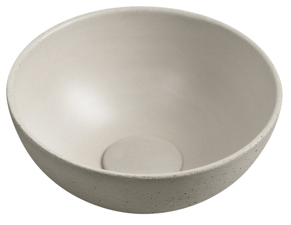 MINOR betónové umývadlo na dosku, priemer 26cm, piesková mat