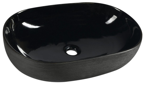 PRIORI keramické umývadlo na dosku 58x40 cm, čierna