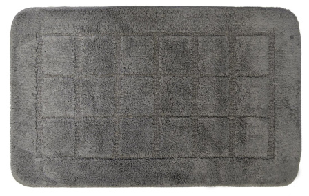 DELHI Kúpeľňová predložka 50x80 cm, 100% polyester, tmavo šedá