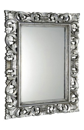 SCULE zrkadlo v ráme, 70x100cm, strieborná