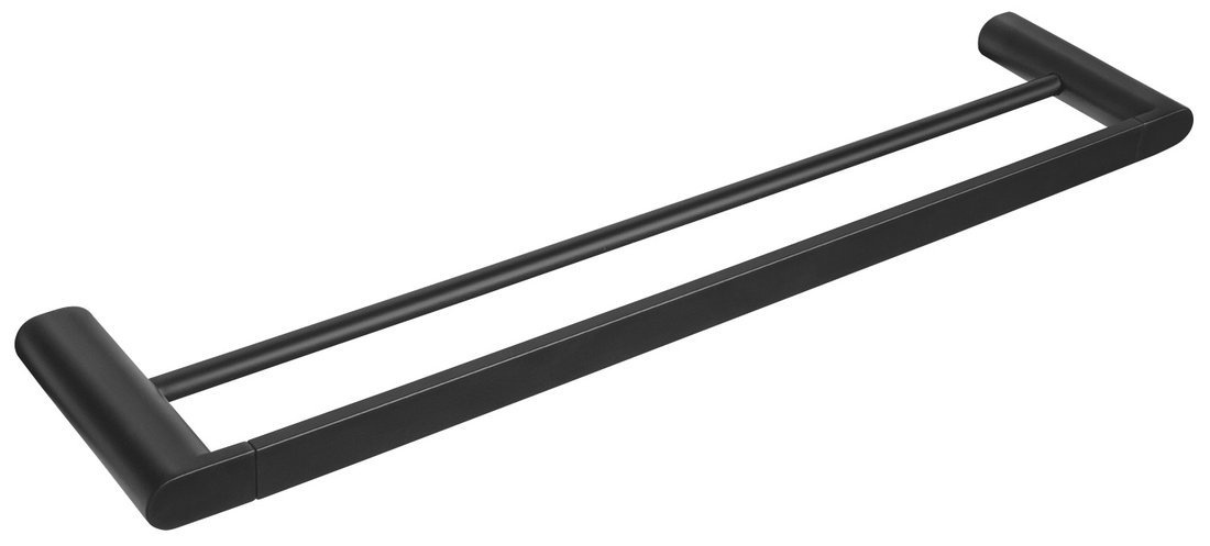 FLORI dvojitý držiak uterákov 600mm, čierna mat