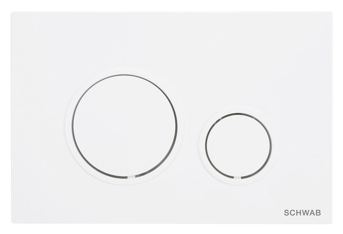 SCHWAB VELA ovládacie tlačidlo, 247x165 mm, biela matná