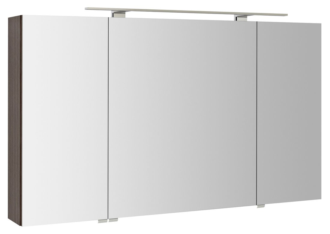 RIWA galérka s LED osvetlením, 3x dvierka, 121x70x17cm, borovica rustik