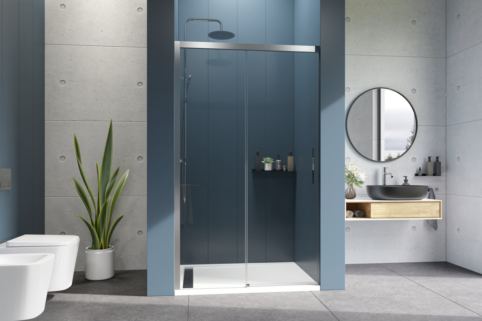 Wellness B2 125, zasúvacie sprchové dvere