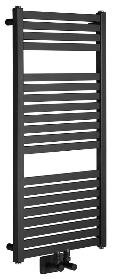 TONDI vykurovacie teleso 450x970 mm, stredové pripojenie, čierna mat