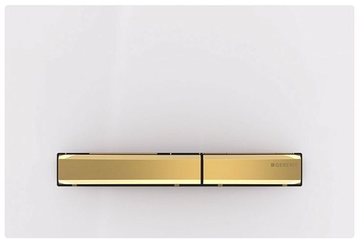 GEBERIT SIGMA50 Dual flush ovládacie tlačítko, biely/mosadz