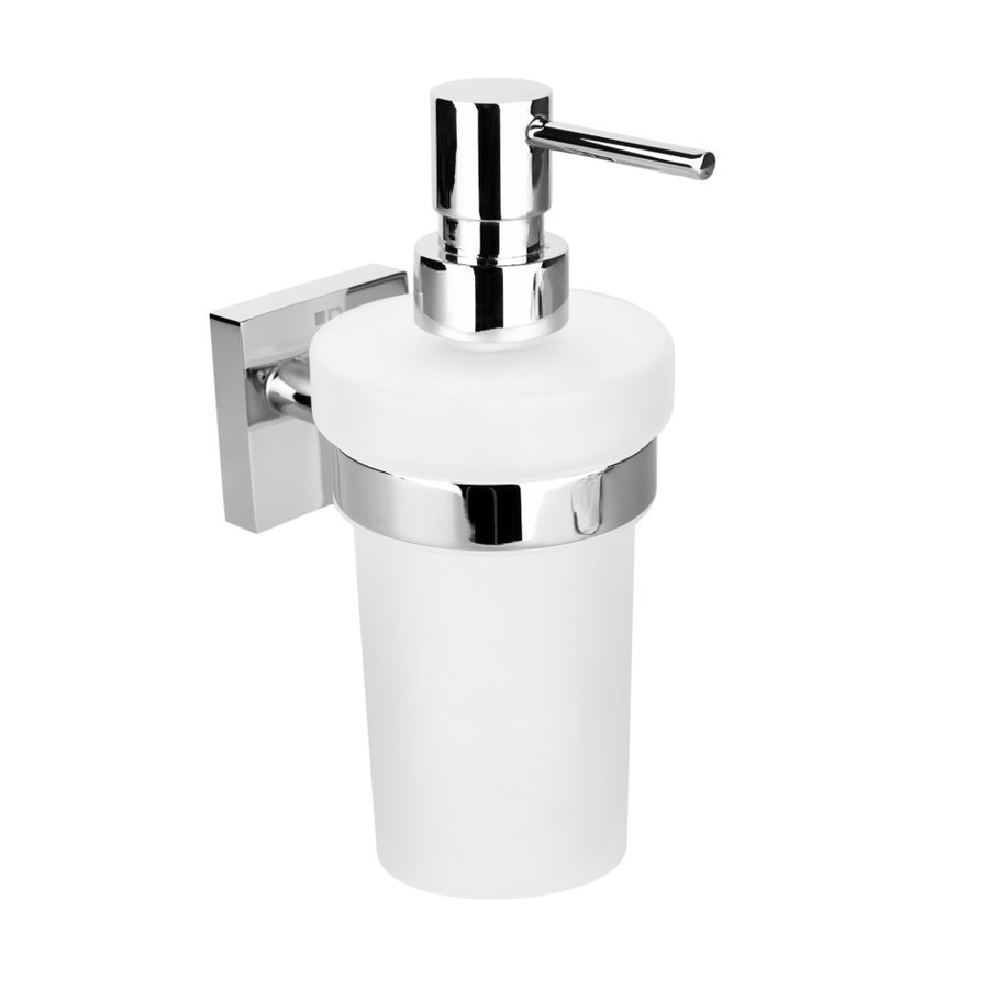 X-SQUARE dávkovač mydla 230ml, mliečne sklo, chróm